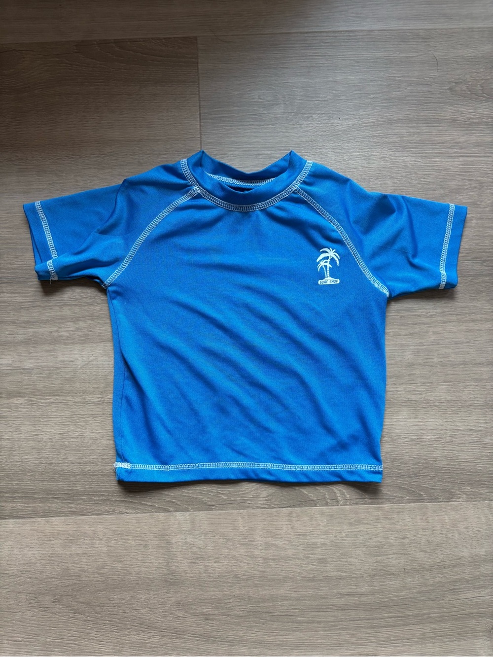 Bright Blue Kids Short Sleeve Rashguard Swim Top - Unknown Brand
